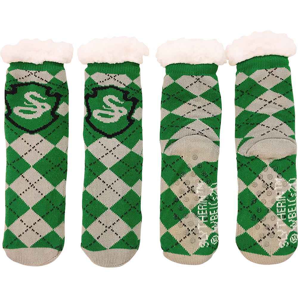 Socks Harry Potter Slytherin Argyle Sherpa Lined Socks