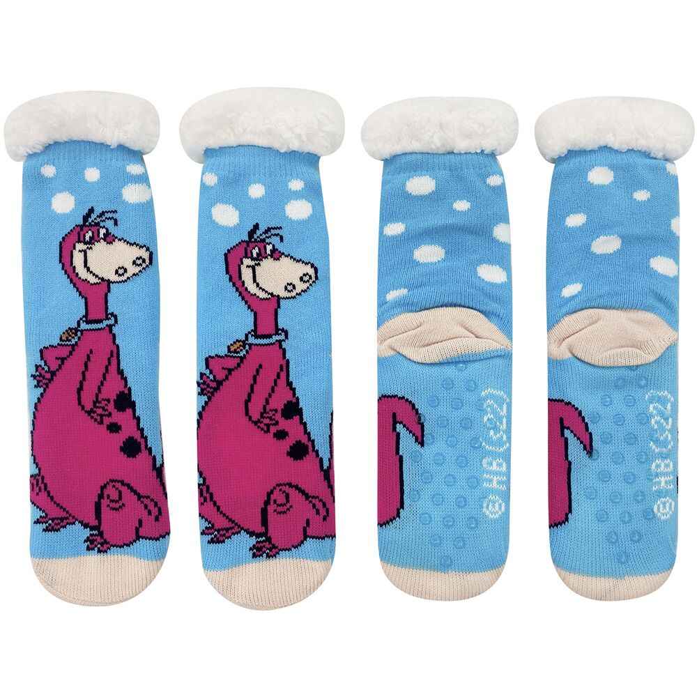 Socks The Flinstones Dino Blue Sherpa Lined Socks