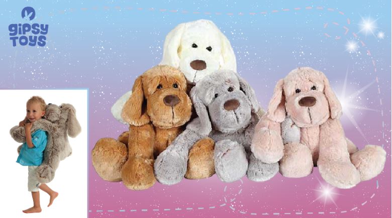Gipsy Plush Sitting Cuddle Dog (Beige) 20 Inch Soft Plush