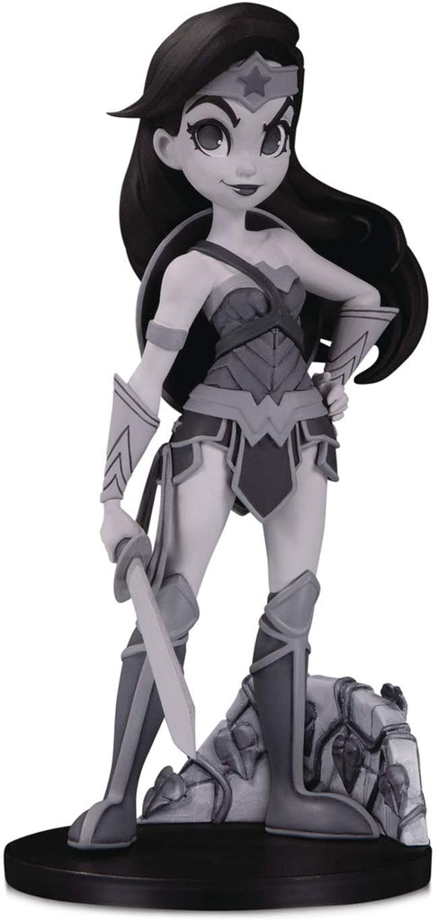 DC Collectibles Artists Alley: Wonder Woman (Black & White Variant) by Chrissie Zullo Designer Vinyl Figure, - fimurineforall.com