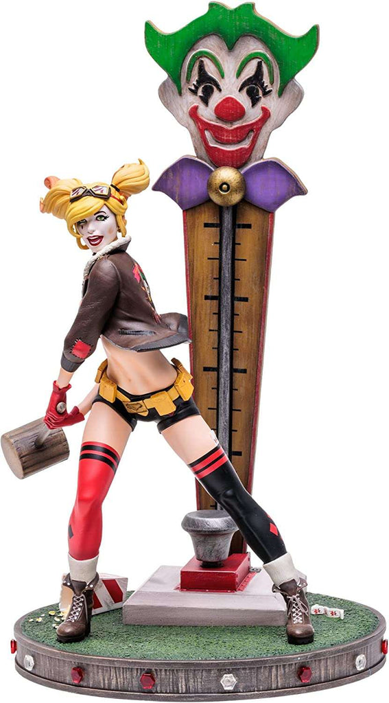 DC Collectibles Bombshells Harley Quinn 9 Inch Version 2 Deluxe 1/8 Scale Resin Statue - fimurineforall.com