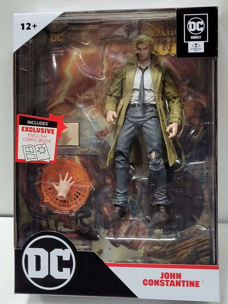 DC Multiverse Comics Page Punchers Black Adam - Constantine with Comic 7 Inch Action Figure - fimurineforall.com