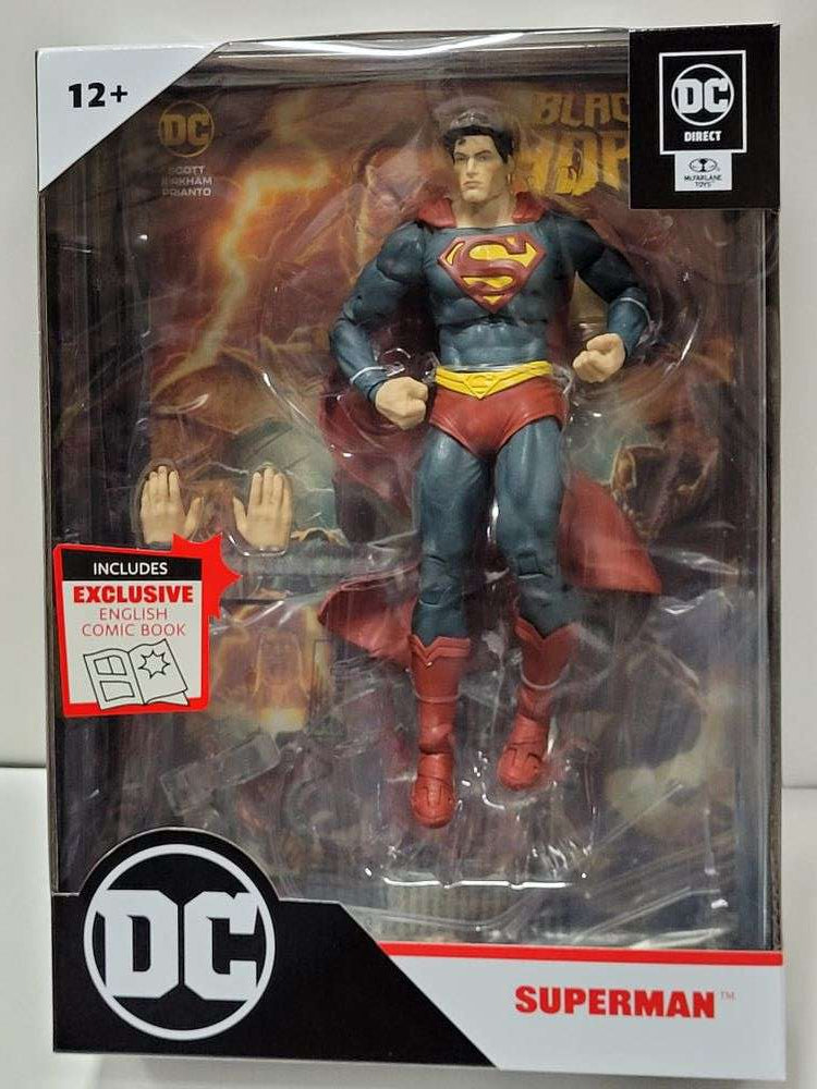 DC Multiverse Comics Page Punchers Black Adam - Superman with Comic 7 Inch Action Figure - fimurineforall.com