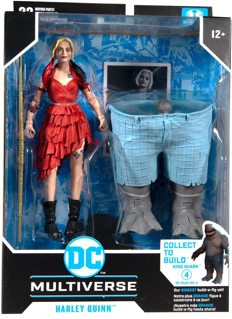 DC Multiverse Suicide Squad Movie Build-A King Shark - Harley Quinn 7 Inch Action Figure - fimurineforall.com