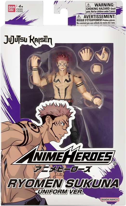 Jujutsu Kaisen Anime Heroes - Ryomen Sukuna (Uniform Ver.) 6.5 Inch Action Figure