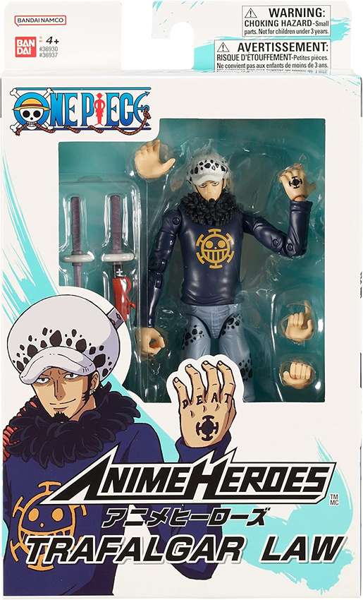 One Piece Anime Heroes Trafalgar Law 6.5 Inch Action Figure