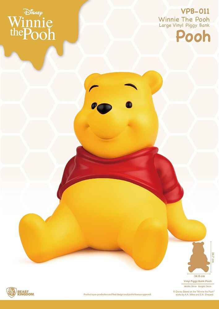 Winnie The Pooh Large 14 Inch Vinyl Piggy Bank