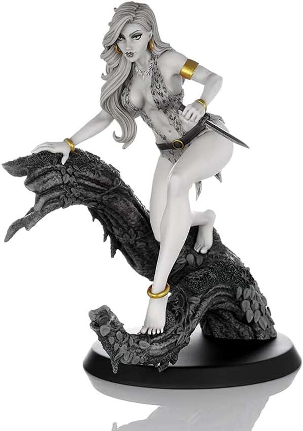Woman of Dynamite Sheena Queen of Jungle (Black & White) 10 Inch Resin Statue