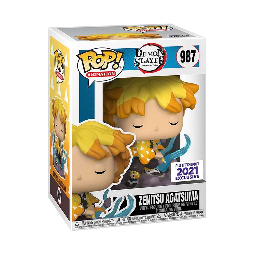Pop Animation Demon Slayer 3.75 Inch Vinyl Figure - Zenitsu Agatsuma (Funimation Exclusive) #987
