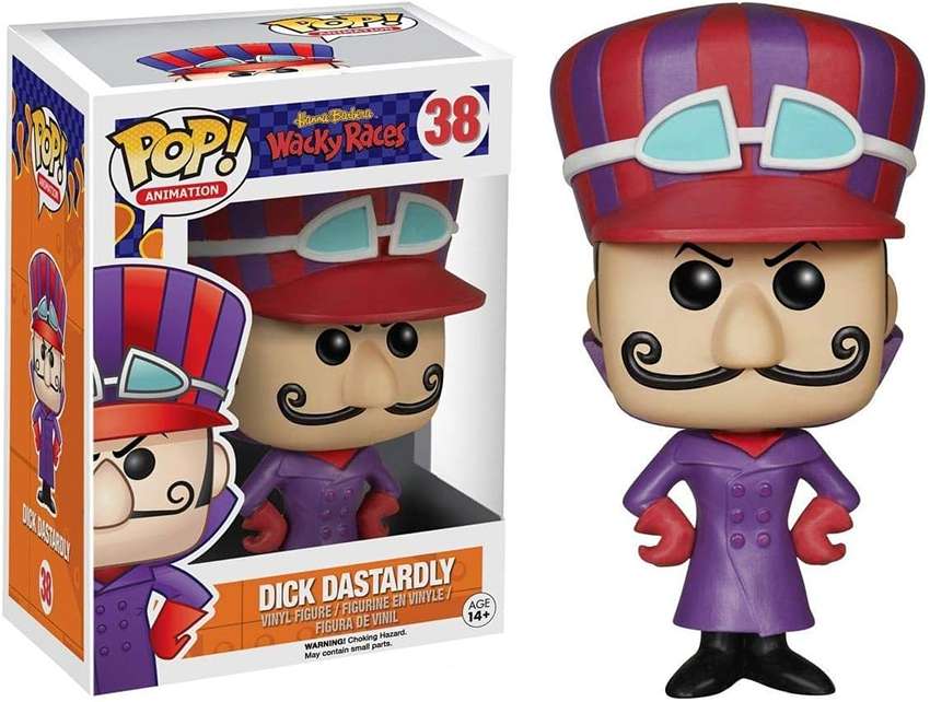 Pop Animation Hanna Barbera Wacky Races 3.75 Inch Vinyl Figure - Dick Dastarly #38