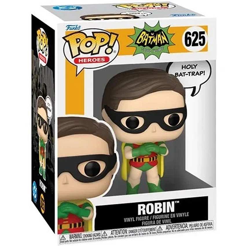 Pop Heroes DC Batman TV Series (1966) 3.75 Inch Vinyl Figure - Robin Saying Holy Bat-Trap #625