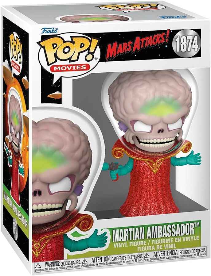 Pop Movies Mars Attack 3.75 Inch Vinyl Figure - Martian Ambassador #1874