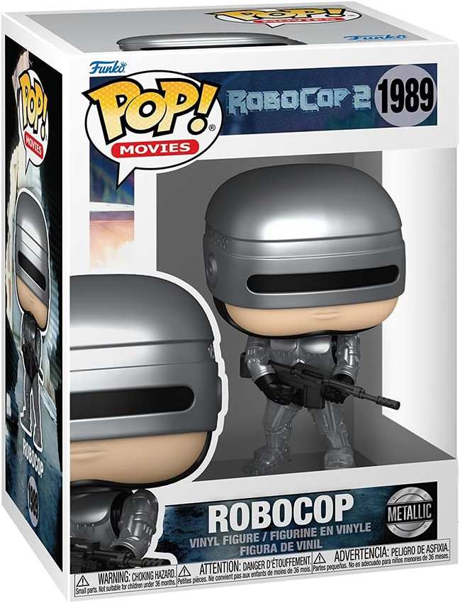 Pop Movies Robocop 2 3.75 Inch Vinyl Figure - Robocop (Metallic) #1989