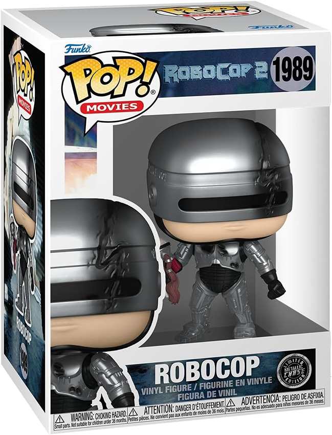 Pop Movies Robocop 2 3.75 Inch Vinyl Figure - Robocop (Metallic) Chase #1989