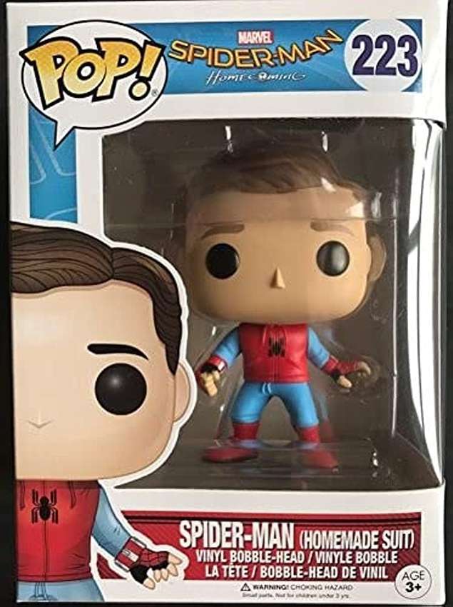 Pop Marvel Spider-Man Homecoming 3.75 Inch Vinyl Figure - Spider-Man (Homemade Suit - Unmasked) #223