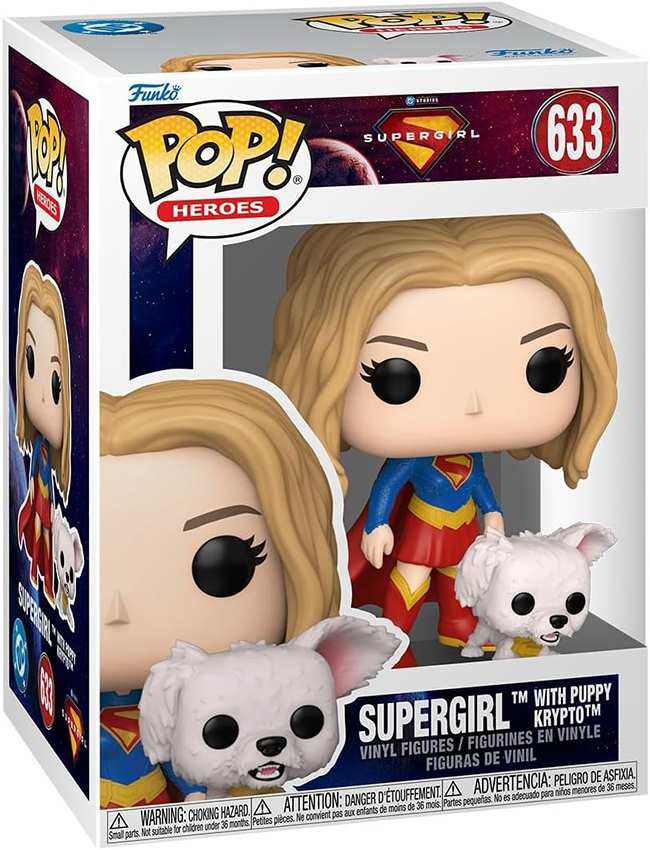 Pop Movies Supergirl 3.75 Inch Vinyl Figure - Supergirl with Puppy Krypto #633