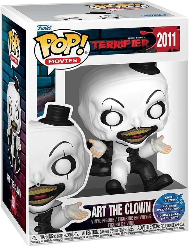 Pop Movies Terrifier 3.75 Inch Vinyl Figure - Art The Clown (Sit) #2011