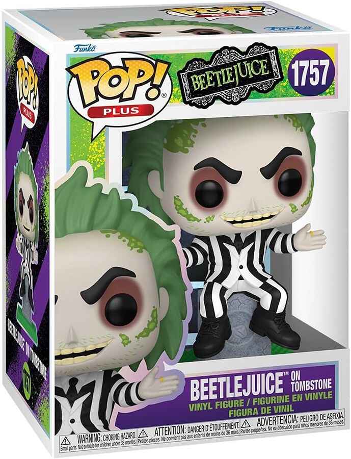 Pop Plus Movies Beetlejuice 5 Inch Vinyl Figure - Beetlejuice on Tombstone #1757