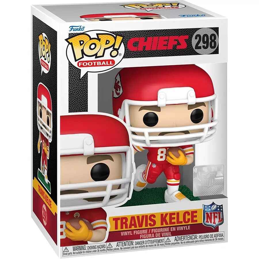 Pop Sports NFL Football 3.75 Inch Action Figure - Travis Kelce (Road) #298 (Chiefs)