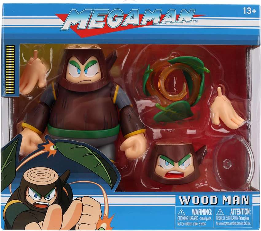 Mega Man Wave 3 Wood Man 1:12 Scale 4 Inch Action Figure