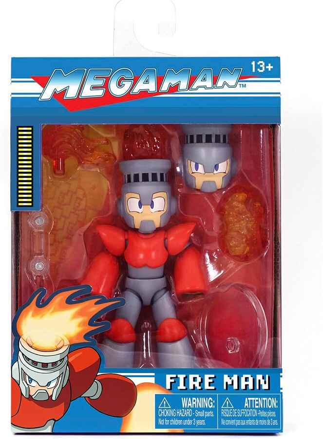 Mega Man Wave 1 Fire Man 1:12 Scale 4 Inch Action Figure