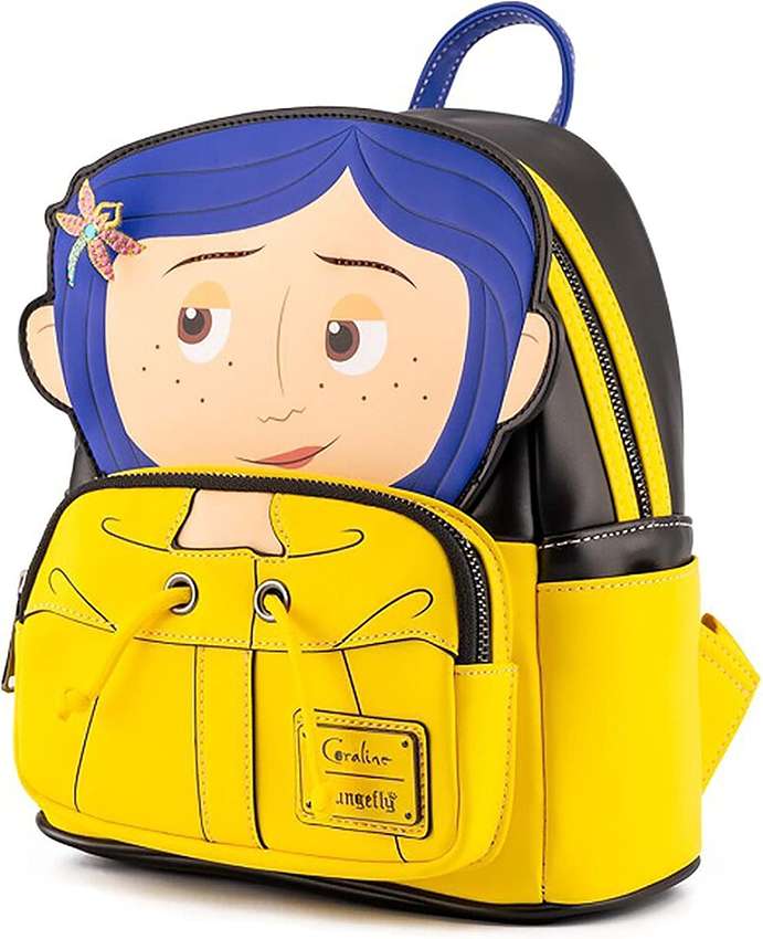 Loungefly Coraline Laika Rain Coat Mini Backpack Shoulder Bag