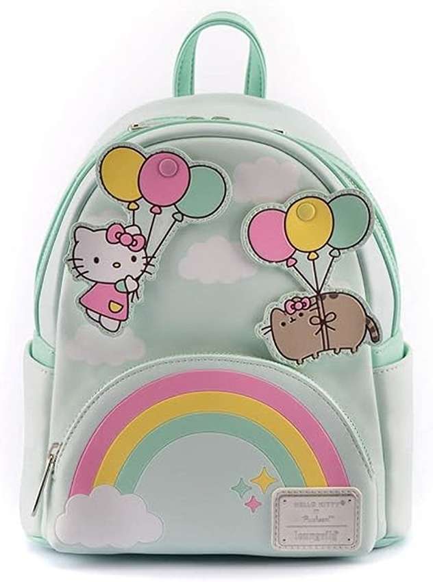 Loungefly Pusheen X Hello Kittie Ballons and Rainbow Mini Backpack Shoulder Bag
