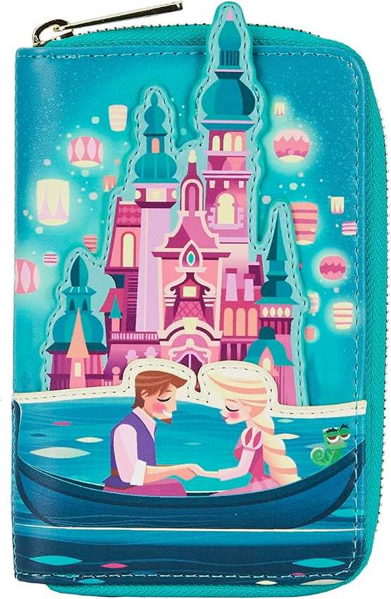 Loungefly Disney Tangled (Rapunzel Castle) Glow in the Dark Zip Around Wallet