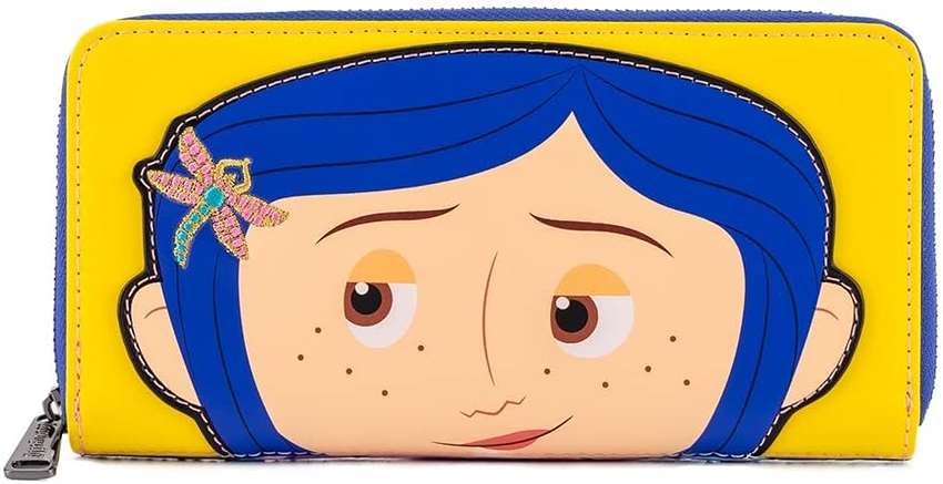 Loungefly Coraline Laika Yellow Rain Coat Zip Around Wallet