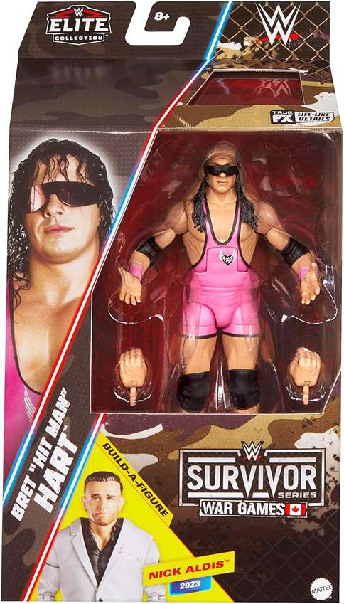Wrestling WWE Elite Collection Survivor Series War Games BAF Nick Aldis - Bret "Hit Man" Hart 6 Inch Action Figure