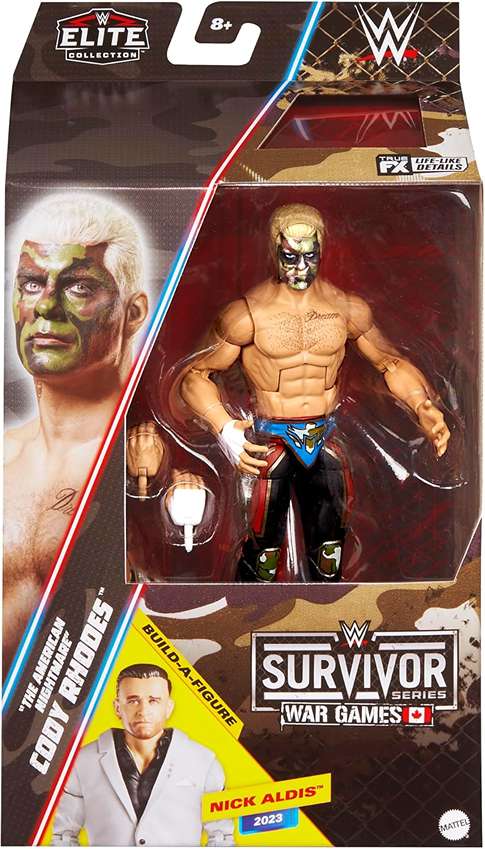 Wrestling WWE Elite Collection Survivor Series War Games BAF Nick Aldis - Cody Rhodes (Camo Face Paint) 6 Inch Action Figure