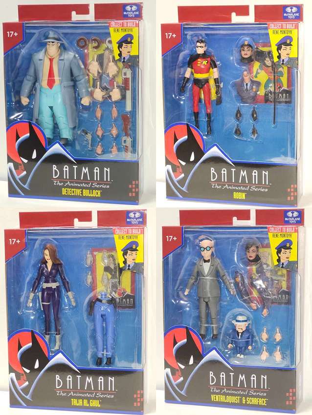 DC Direct Batman The Animated Series Wave 8 BAF Rene Montoya - Set of 4 (Detective, Robin, Talia and Ventriloquist)  6 Inch Action Figure
