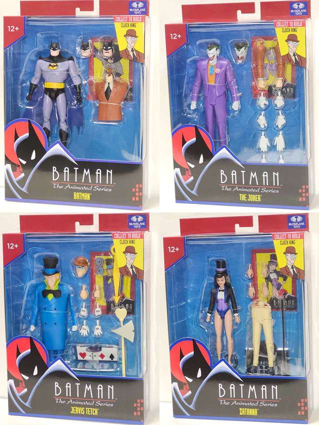 DC Direct Batman The Animated Series Wave 7 BAF Clock King - Set of 4 (Batman, Joker, Mad Hatter, Zatanna) 6 Inch Action Figure