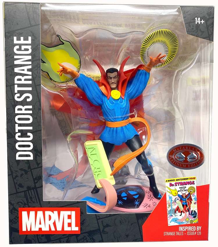 Marvel Collectibles 1/10th Scale Posed Figure - Doctor Strange 6 Inch Platinum (Strange Tales #128)