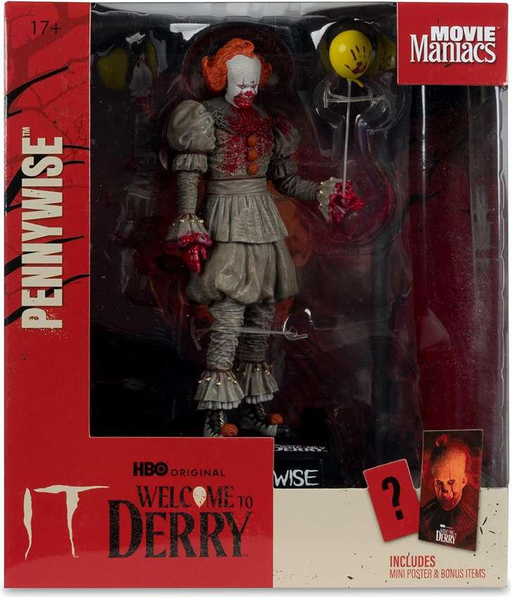 Movie Maniacs IT: Welcome to Derry Pennywise (Bloody) 6 Inch Posed Figure