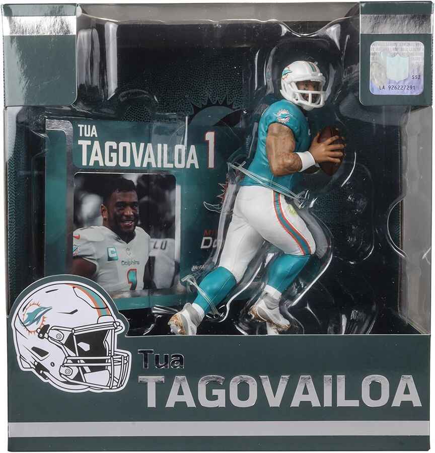 Mcfarlane Sportpicks NFL 7 Inch Posed Figure - Tua Tagovailoa (Miami Dolphin)