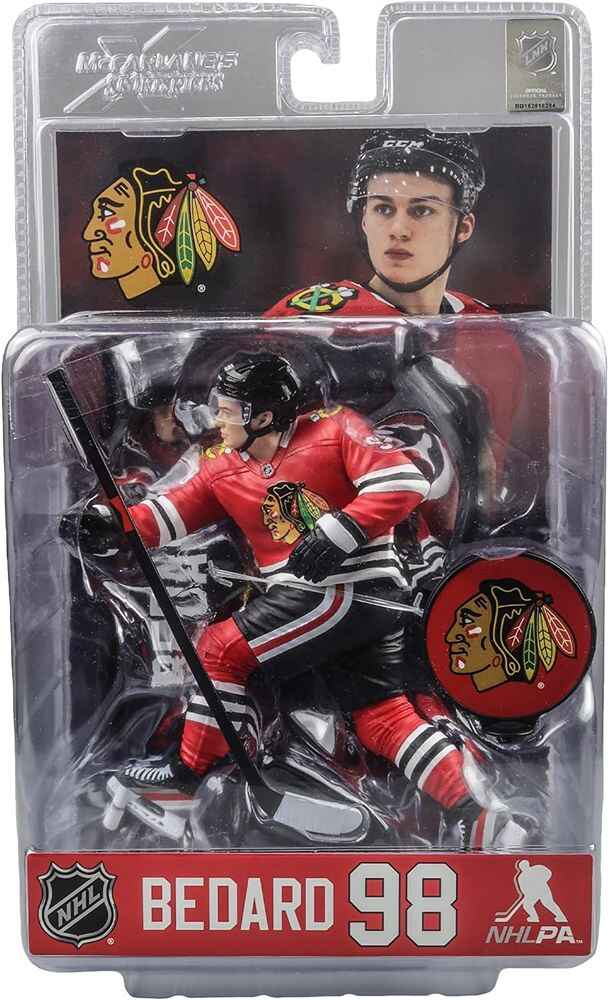 Sportpicks NHL Hockey 7 Inch Posed Figure - Connor Bedard #98 (Chicago Blackhaws)