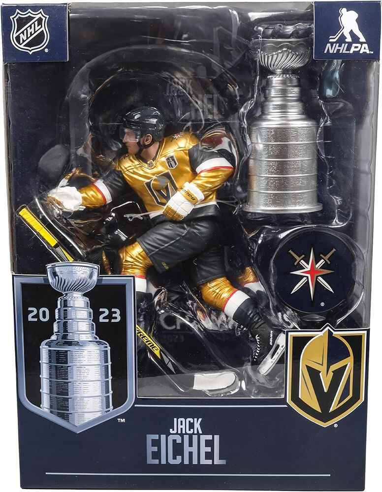 Sportpicks NHL Hockey 7 Inch Posed Figure - Jack Eichel w/ Stanley Cup (Vegas Golden Knights)