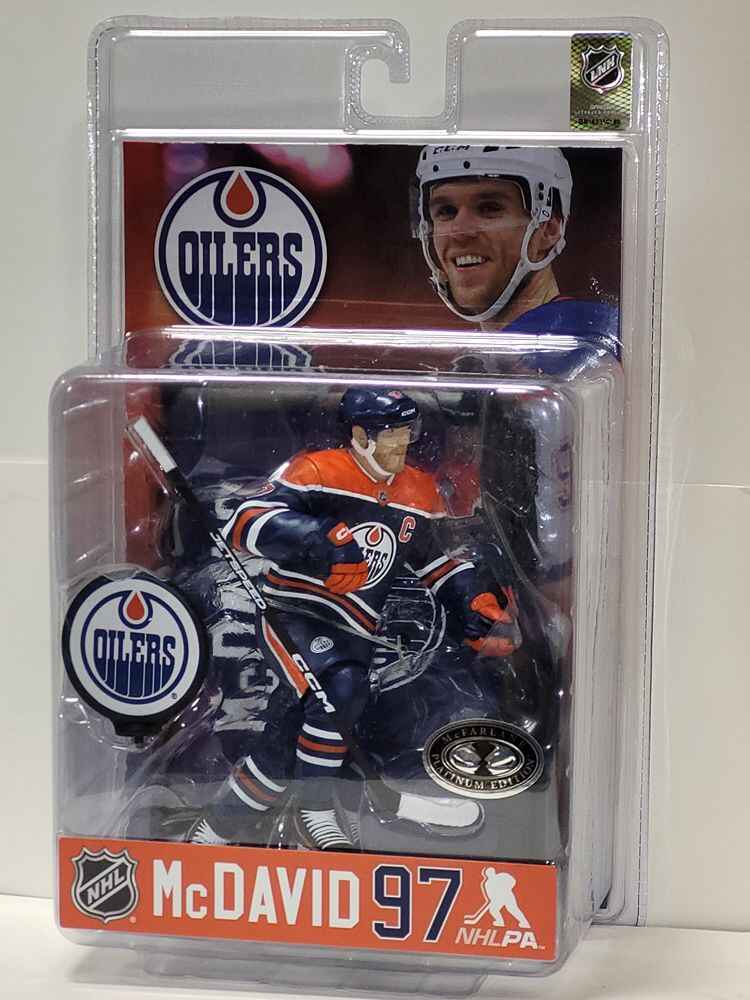 Sportpicks NHL Hockey 7 Inch Posed Figure - onnor Mcdavid (Edmonton Oilers) Platinum