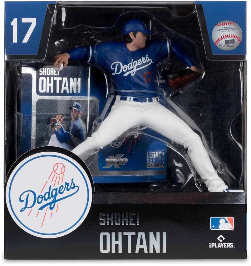 Sportpicks MLB Baseball 7 Inch Posed Figure - Shohei Ohtani (LA Dodgers) Blue Jersey Pitching