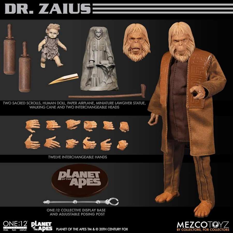 Planet of the Apes (1968) One-12 Collective Dr. Zaius 6 Inch 1/12 Action Figure