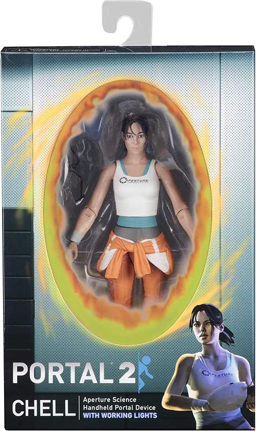 Portal 2 Video Game Chell w/ Light-Up ASHPD Accessory 7 Inch Scale Action Figure