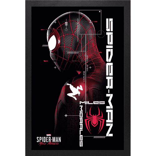 Wall Art Marvel Spider-Man Miles Morales 12" x 18" Framed Poster Print