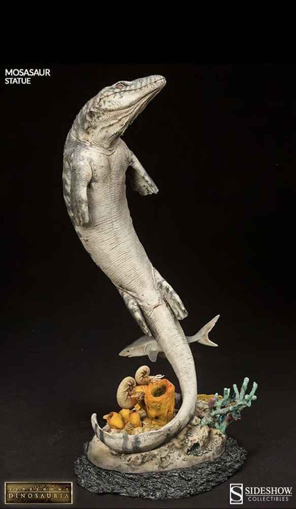 Dinosauria Collectibles Mosasaur 20 Inch Marine Reptile Amber Color Dinosaur Statue Sideshow 200361