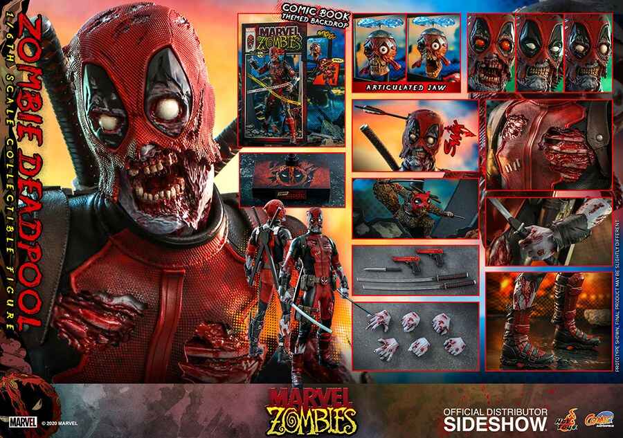 Deadpool Marvel Zombie Deadpool 12 Inch 1/6 Scale Figure CMS06 907337