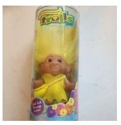 Small Good Luck Troll with Message Yellow b - fimurineforall.com
