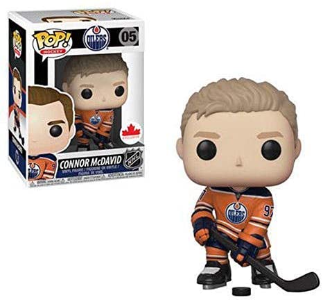 POP Sports NHL Hockey 3.75 Vinyl Figure - Connor McDavid (Orange Jersey) Edmonton Oilers #05 Canada Exclusive - fimurineforall.com