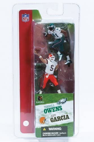 NFL Football Terrell Owens (Philadelphia Eagles) and Jeff Garcia (Cleveland Browns) 3 Inch 2-Pack Figure - fimurineforall.com