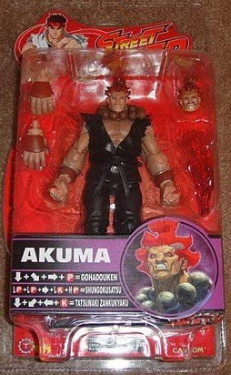 Street Fighter Round 4 Akuma Black Costume / Red Hair Variant Action Figure - fimurineforall.com