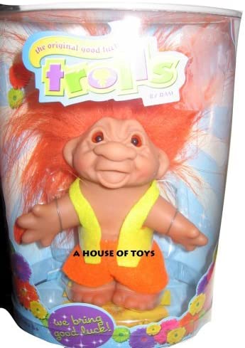 Play Along Good Luck Lifestyle Theme Trolls 5" - Orange Hair - fimurineforall.com